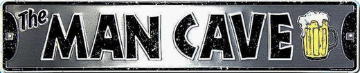Signs 4 Fun Decorative Street Sign | Man Cave Beer | 24 x 5 | Embossed Aluminum Sign | Made in the USA | SSMCK