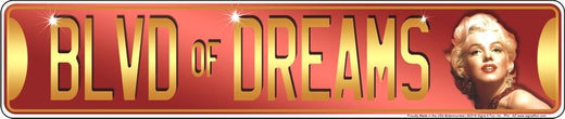Signs 4 Fun Decorative Street Sign | Marilyn-BLVD of Dreams | 24 x 5 | Embossed Aluminum Sign | Made in the USA | SSMM3
