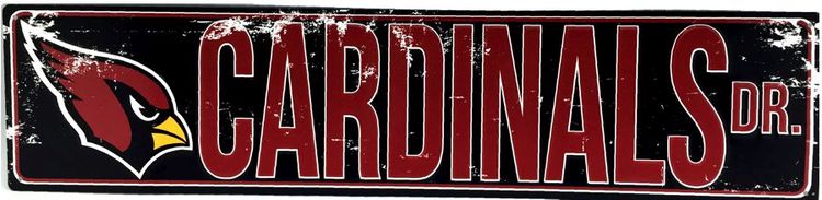 Signs 4 Fun SSNFL01 Arizona Cardinals Street Sign, Red