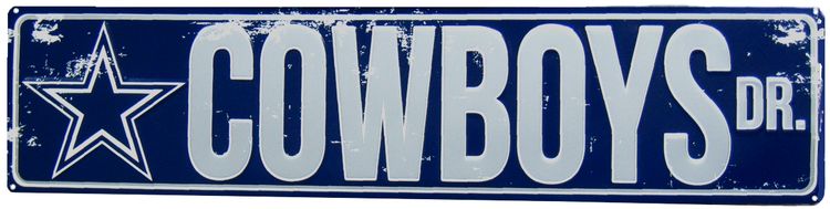 Signs 4 Fun SSNFL03 Dallas Cowboys Street Sign, Blue
