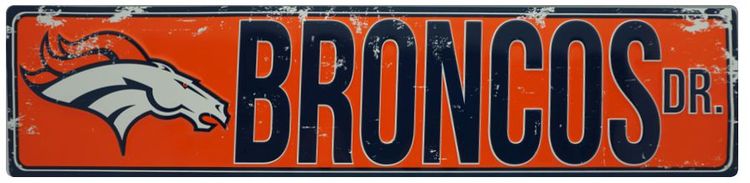 Signs 4 Fun SSNFL04 Denver Broncos Street Sign, Orange