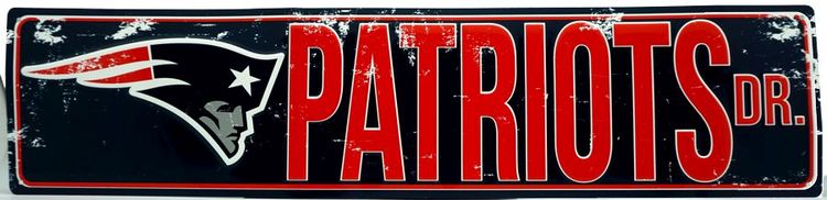 Signs 4 Fun SSNFL06 New England Patriots Street Sign, Red