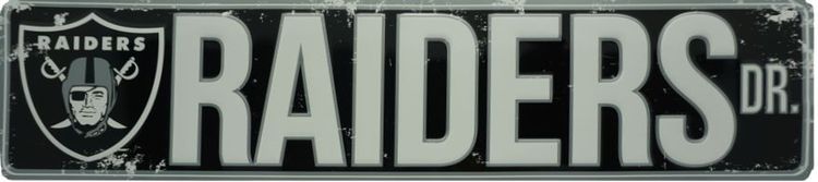 Signs 4 Fun SSNFL08 Oakland Raiders Street Sign, Grey