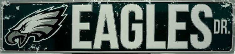 Signs 4 Fun SSNFL09 Philadelphia Eagles Street Sign, Green