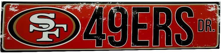 Signs 4 Fun SSNFL11 San Francisco 49ers Street Sign, Red