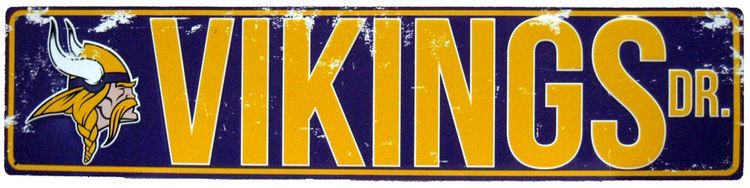 Signs 4 Fun SSNFL13 Minnesota Vikings Street Sign, Yellow
