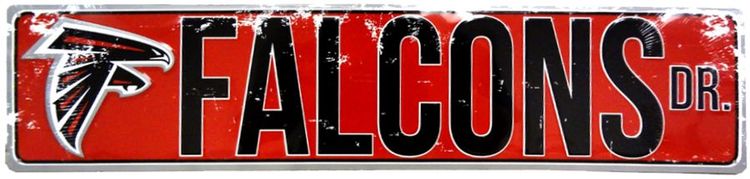 Signs 4 Fun SSNFL16 Atlanta Falcons Dr Street Sign, Red