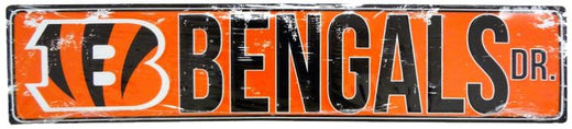 Signs 4 Fun SSNFL19 Cincinnati Bengals Dr Street Sign, Orange