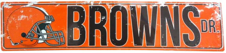 Signs 4 Fun SSNFL20 Cleveland Browns Dr Street Sign, Orange