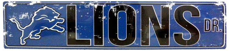 Signs 4 Fun SSNFL21 Detroit Lions Dr Street Sign, Blue