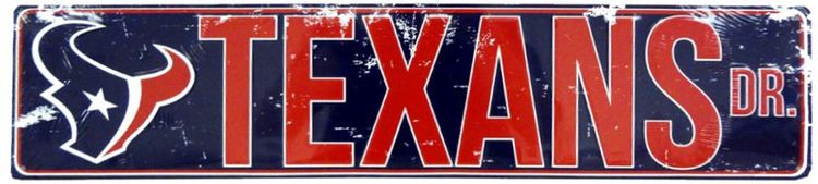 Signs 4 Fun SSNFL22 Houston Texans Dr Street Sign, Red