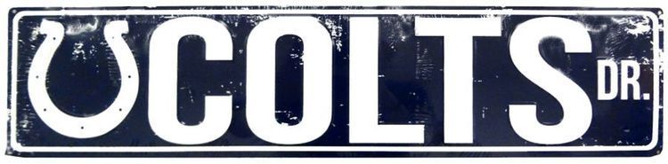 Signs 4 Fun SSNFL23 Indianapolis Colts Dr Street Sign, Blue