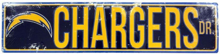 Signs 4 Fun SSNFL29 Los Angeles Chargers Dr Street Sign, Yellow