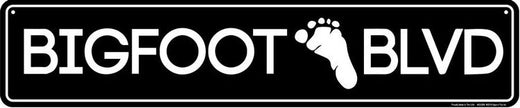 Signs 4 Fun SSQB Bigfoot BLVD Street Sign, Black