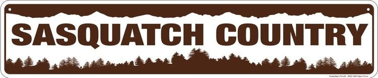 Signs 4 Fun SSQC Sasquatch Country Street Sign, Brown