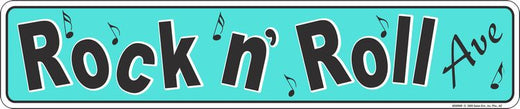 Signs 4 Fun Decorative Street Sign | Rock N' Roll | 24” x 5” | Embossed Aluminum Sign | Made in the USA | SSRNR