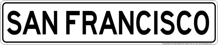 Signs 4 Fun Decorative Street Sign | San Francisco | 24” x 5.5” | Embossed Aluminum Sign | Made in the USA | SSSA