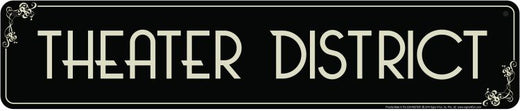 Signs 4 Fun Decorative Street Sign | Theater District | 24 x 5 | Embossed Aluminum Sign | Made in the USA | SSTDR