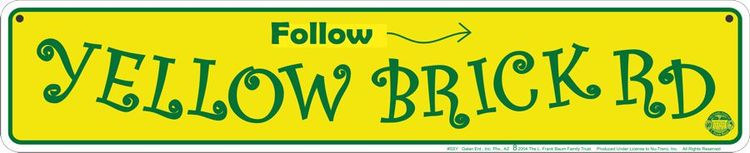 Signs 4 Fun Decorative Street Sign | Yellow Brick Road | 24 x 5 | Embossed Aluminum Sign | Made in the USA | SSY
