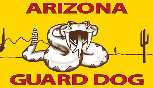 Signs 4 Fun STKAZ04 Arizona Guard Dog Sticker, Yellow