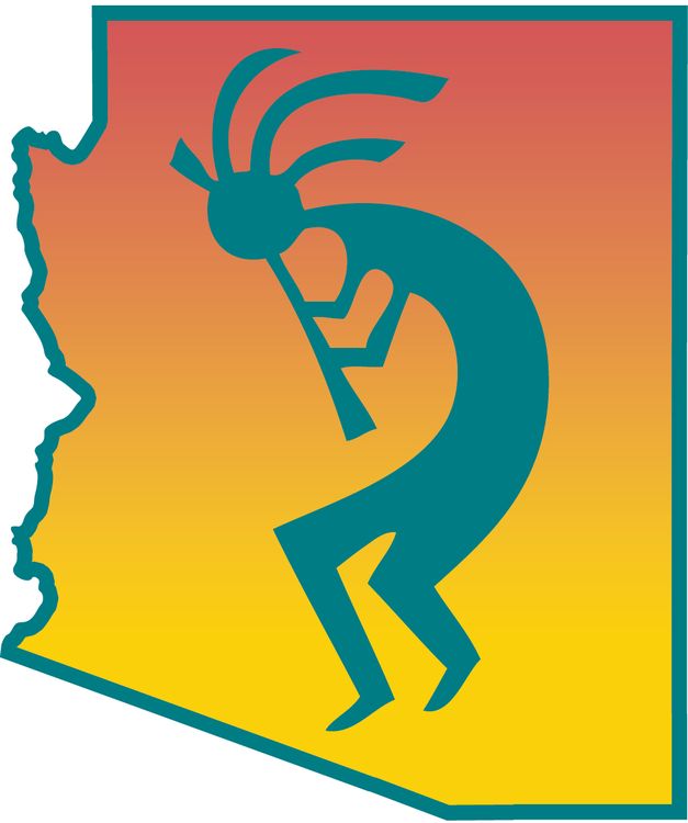 Signs 4 Fun STKAZ08 Arizona Kokopelli Sticker, Orange
