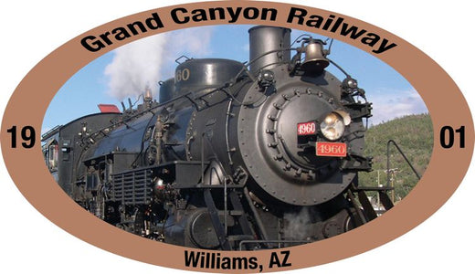 Signs 4 Fun STKAZ11 Arizona Grand Canyon Railway Sticker, Black