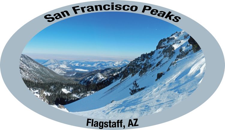 Signs 4 Fun STKAZ13 Arizona San Francisco Peaks Sticker, Blue
