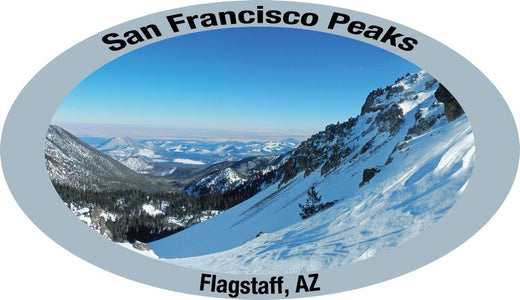 Signs 4 Fun STKAZ13 Arizona San Francisco Peaks Sticker, Blue