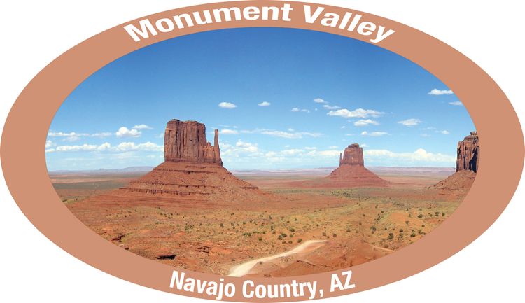 Signs 4 Fun STKAZ15 Arizona Monument Valley Sticker, Brown