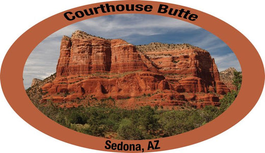 Signs 4 Fun STKAZ18 Arizona Courthouse Butte Sticker, Brown
