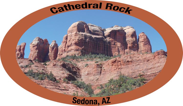 Signs 4 Fun STKAZ24 Arizona Cathedral Rock Sticker, Brown