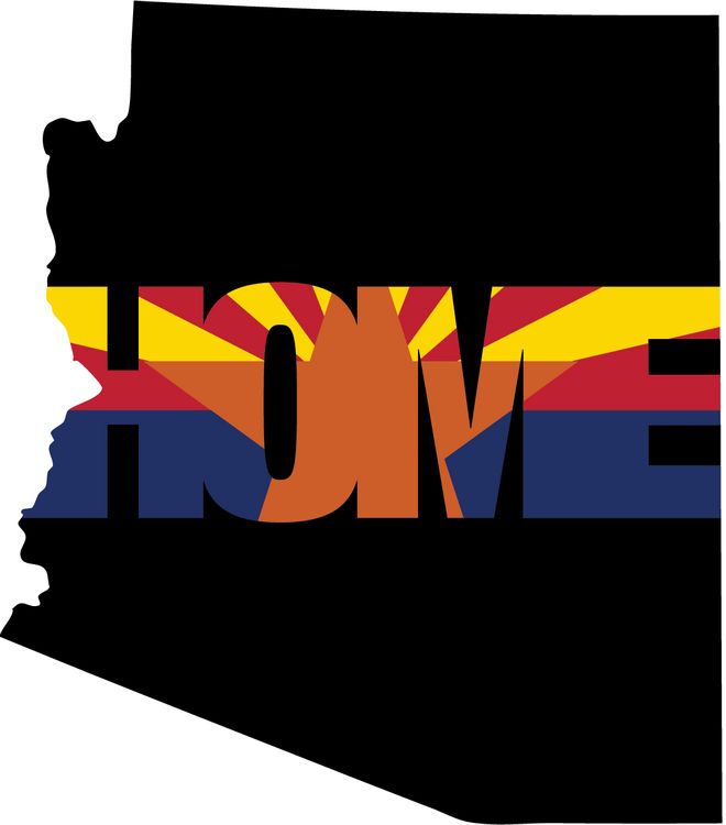 Signs 4 Fun STKAZ26 Arizona Home Sticker, Black