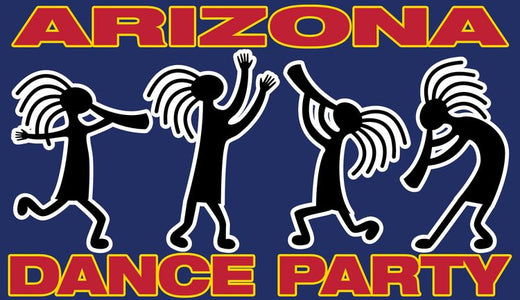 Signs 4 Fun STKAZ27 Arizona Dance Party-Kokopelli Sticker, Blue