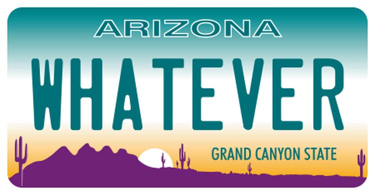 Signs 4 Fun STKAZ81 Arizona Whatever Lg Sticker, Blue