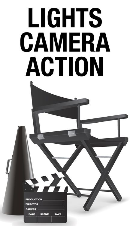 Signs 4 Fun STKCA09 Lights Camera Action Sticker, Black