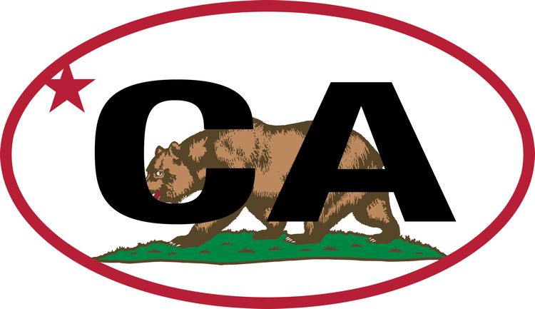 Signs 4 Fun STKCA12 CA Flag Sticker, Black