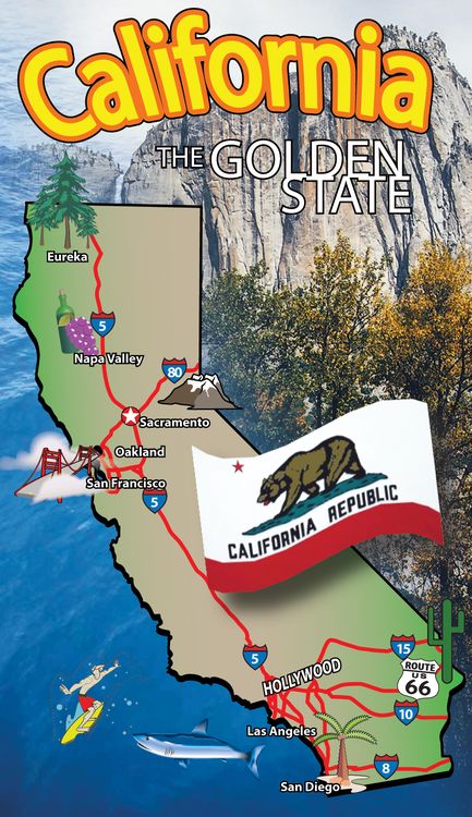 Signs 4 Fun STKCA17 CA Map Sticker, Grey