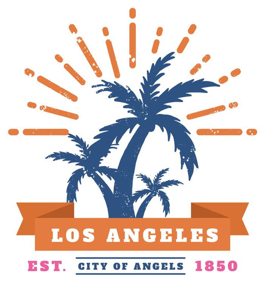 Signs 4 Fun STKCA21 CA Los Angeles Est 1850 Large Sticker, Orange