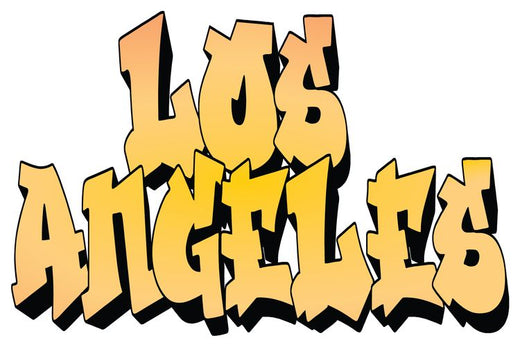 Signs 4 Fun STKCA25 CA Los Angeles Large Sticker, Yellow