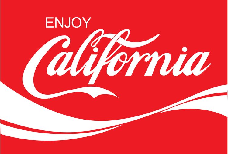 Signs 4 Fun STKCA30 CA Enjoy California Large Sticker, Red