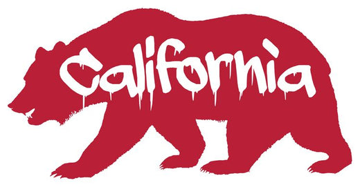 Signs 4 Fun STKCA31 CA Bear Large Sticker, Red