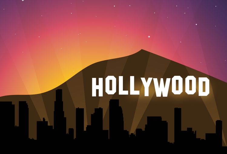 Signs 4 Fun STKCA32 CA Hollywood Sign Large Sticker, Brown