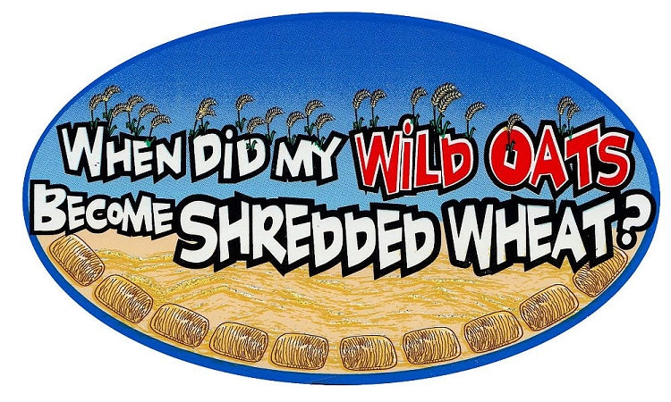 Signs 4 Fun STKF68 Wild Oats Large Sticker, Blue