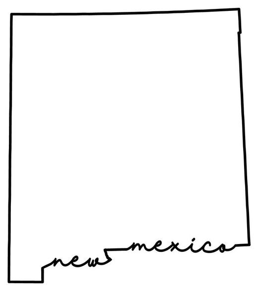 Signs 4 Fun STKNM27 NM State Outline Large Sticker, White