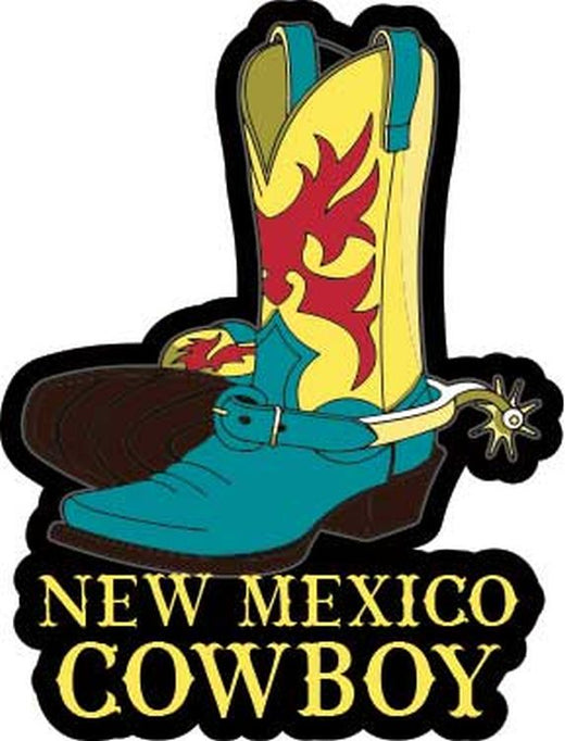 Signs 4 Fun STKNM34 NM Cowboy Lg Sticker, Yellow