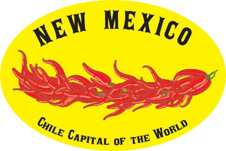 Signs 4 Fun STKNM48 NM Chili Capital Oval Lg Sticker, Yellow