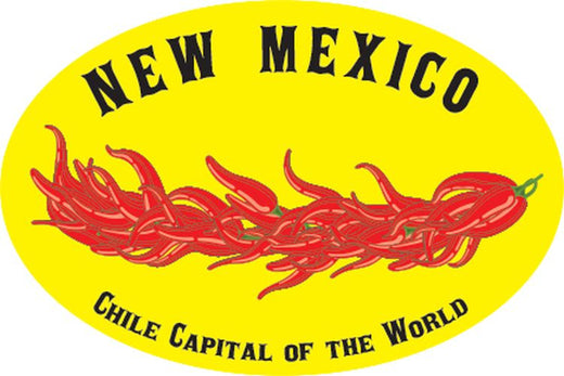 Signs 4 Fun STKNM48 NM Chili Capital Oval Lg Sticker, Yellow