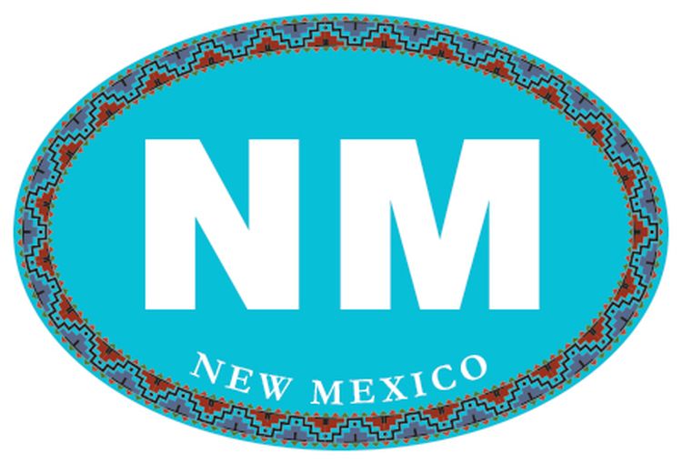 Signs 4 Fun STKNM51 NM Oval-Turquoise Lg Sticker, Blue