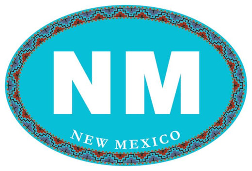 Signs 4 Fun STKNM51 NM Oval-Turquoise Lg Sticker, Blue