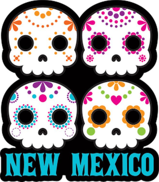 Signs 4 Fun STKNM57 NM Sugar Skull Stack Lg Sticker, Blue